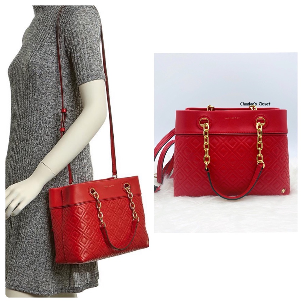🔥NeW! Tory Burch Fleming Small Triple-Compartment